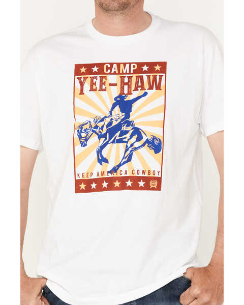 Image #3 - Cinch Men's Camp Yee-Haw Rodeo Graphic T-Shirt , Cream, hi-res