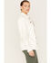 Image #2 - Cleo + Wolf Women's Oversized Solid Faux Leather Shacket, Ivory, hi-res