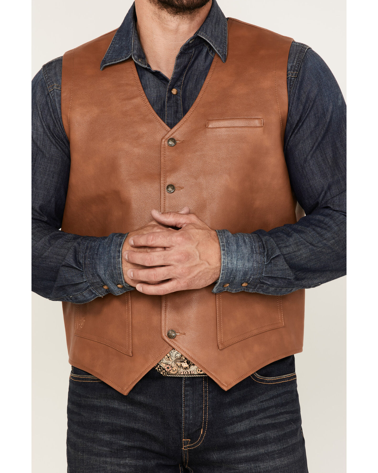 Moonshine Spirit Men's Redhawk Woven Button Down Western Vest - Country  Outfitter