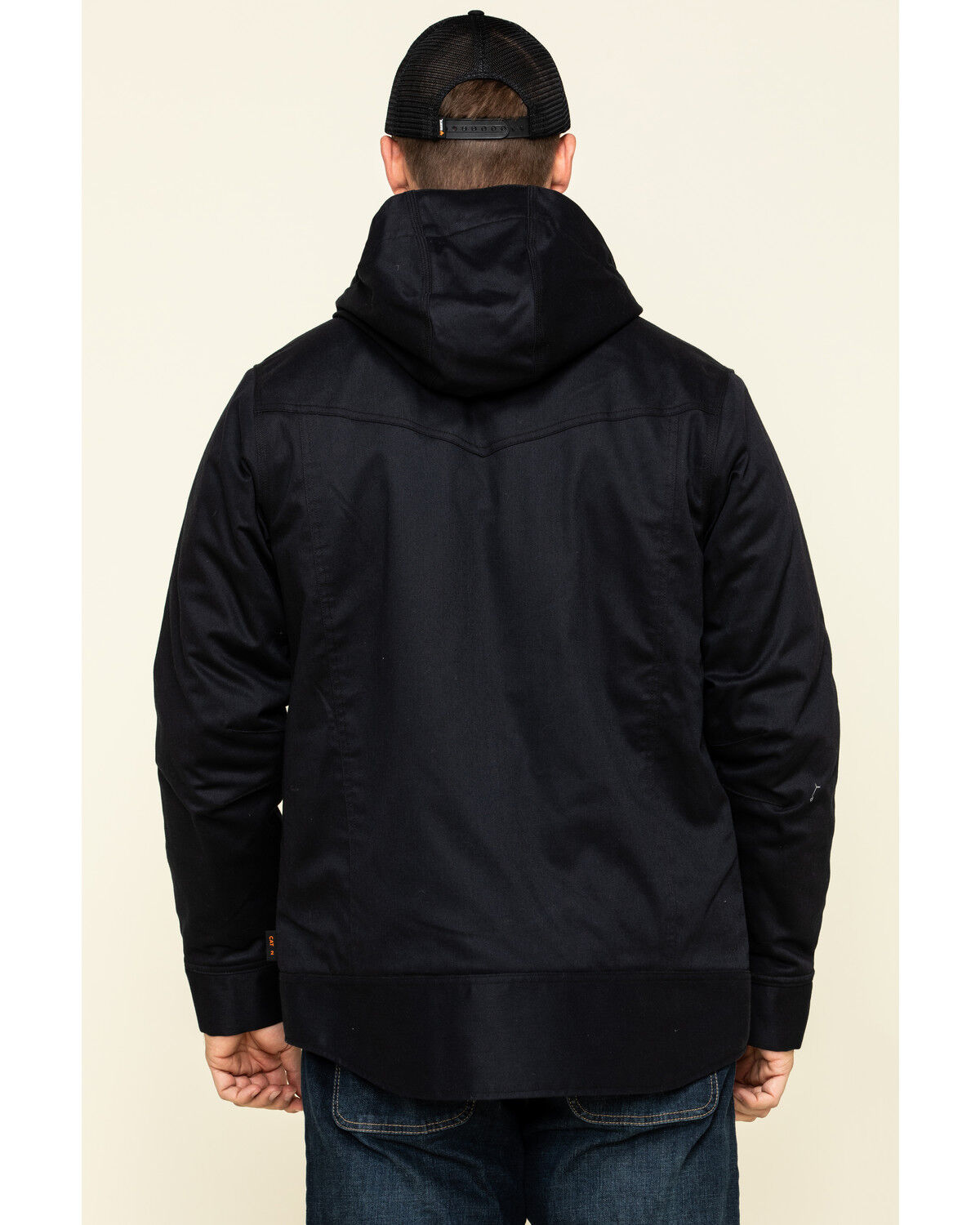Image #2 - Cody James Men's FR Hooded Duck Work Jacket - Tall, Black, hi-res