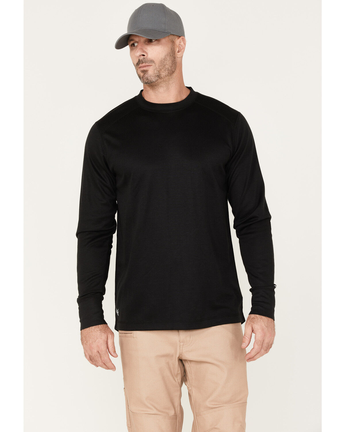 Image #1 - Hawx Men's Midweight Baselayer Crew Thermal Work Shirt, Black, hi-res