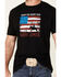 Cody James Men's Roam Free Flag Graphic Short Sleeve T-Shirt, Black, hi-res