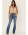 Image #3 - Idyllwind Women's Embroidered Floral Suede Vest, Tan, hi-res