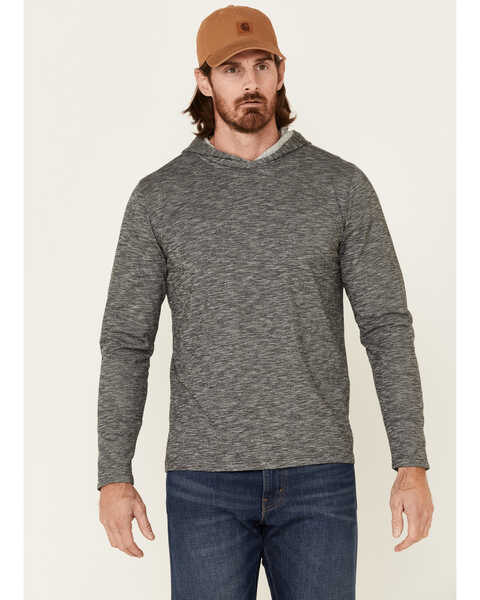 North River Men's Solid Hooded Shirt, Grey, hi-res