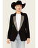 Image #1 - Boom Boom Jeans Women's Crystal Embellished Blazer, Black, hi-res