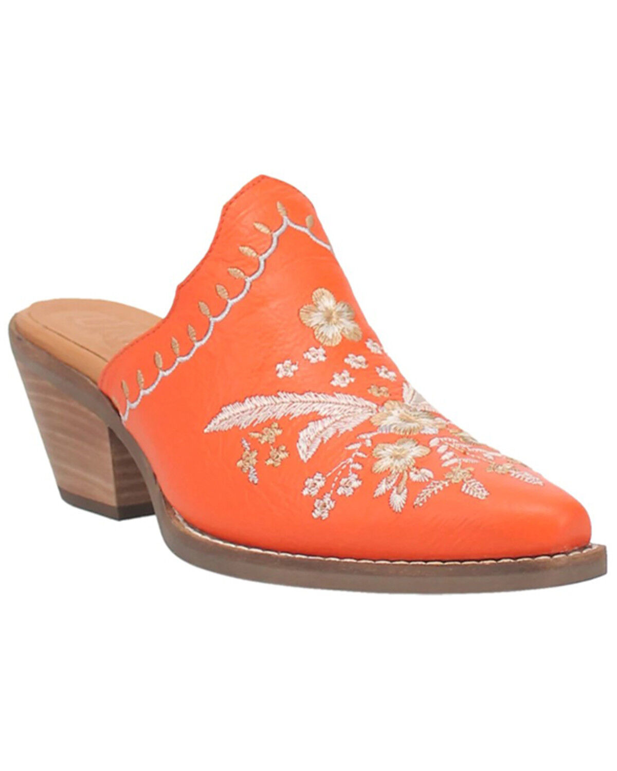 Image #1 - Laredo Women's Wildflower Mules - Snip Toe, Orange, hi-res