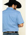 Cody James Core Men's Lone Star Geo Print Short Sleeve Western Shirt , Royal Blue, hi-res