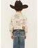 Image #4 - Cowboy Hardware Boys' Southwestern Bandana Print Long Sleeve Snap Stretch Western Shirt, Tan, hi-res