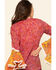 Image #5 - Red Label by Panhandle Women's Print Bell Sleeve Top, Dark Pink, hi-res