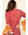 Image #5 - Red Label by Panhandle Women's Print Bell Sleeve Top , Dark Pink, hi-res