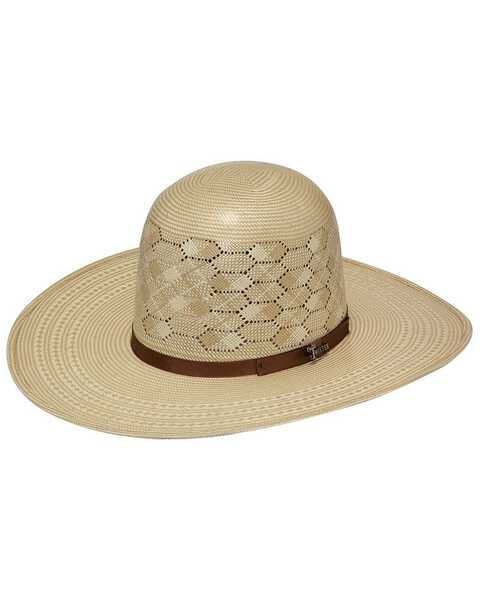 Twister Men's 10X Shantung Open Crown Straw Cowboy Hat, Ivory, hi-res