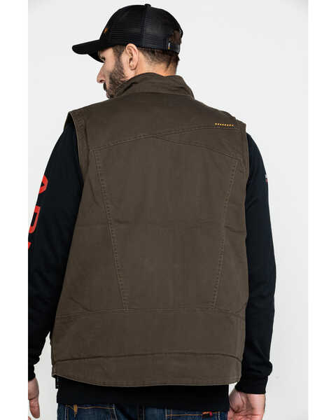 Ariat Men's Loden Rebar Washed Dura Canvas Insulated Work Vest , Loden, hi-res