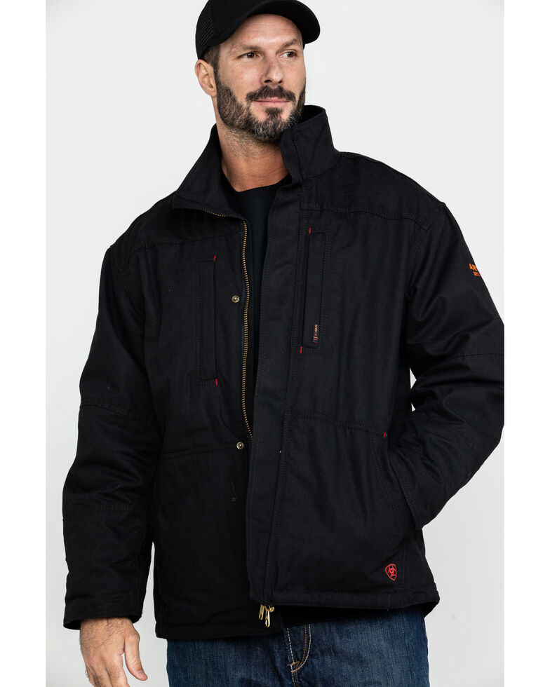 Ariat Men's Black FR Workhorse Jacket - Big , Black, hi-res