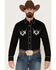 Image #1 - Ariat Men's Chimayo Retro Long Sleeve Pearl Snap Western Shirt, Black, hi-res
