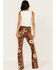 Image #3 - Shyanne Women's Floral Print Corduroy Pants, Chestnut, hi-res