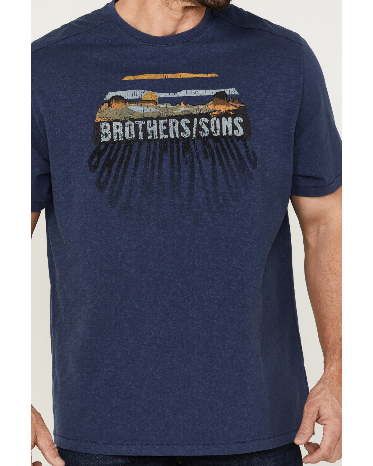 Image #3 - Brothers and Sons Men's Badlands Shadow Trail Graphic T-Shirt, Navy, hi-res