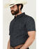 Image #2 - Gibson Men's Space Dot Geo Print Short Sleeve Button-Down Western Shirt, Navy, hi-res