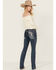 Image #1 - Grace in LA Women's Medium Wash Mid Rise Diamond Pocket Bootcut Stretch Denim Jeans, Medium Wash, hi-res