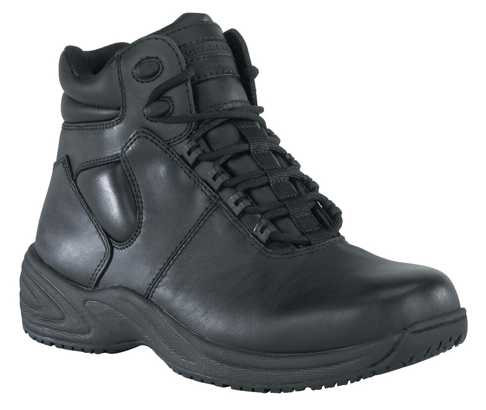 Grabbers Men's Fastener 6" Sport Work Boots, Black, hi-res