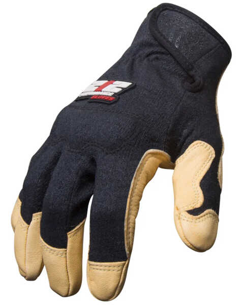 212 Performance Men's FR Fabricator Cut 2 Leather Welding Gloves - Black , Black, hi-res