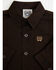 Image #2 - Cinch Infant Boys' Solid Long Sleeve Button-Down Stretch Western Shirt, Brown, hi-res