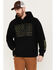 Image #1 - Hawx Men's Camo Flag Graphic Fleece Hooded Sweatshirt, Black, hi-res