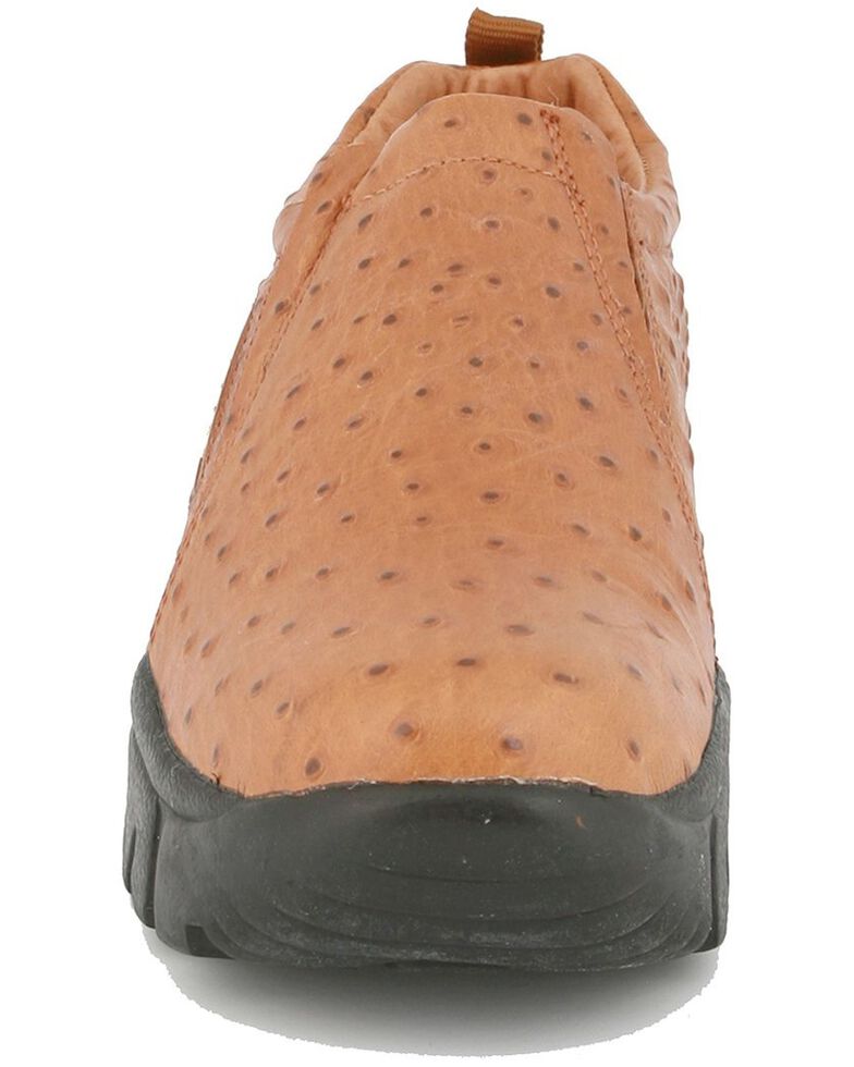 Roper Ostrich Print Leather Slip-On Shoes, Buttercup, hi-res