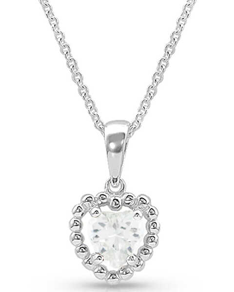 Image #1 - Montana Silversmiths Women's Frozen Heart Necklace, Silver, hi-res
