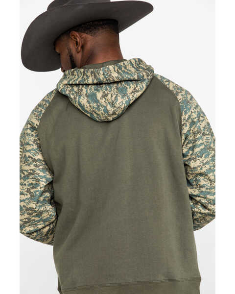 Ariat Men's Camo Patriot Hooded Sweatshirt , Green, hi-res