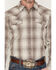 Image #3 - Cody James Men's Legend Dobby Plaid Print Long Sleeve Snap Western Shirt, Brown, hi-res