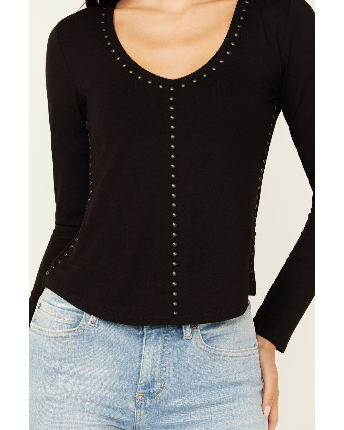 Image #3 - Idyllwind Women's Thelma Long Sleeve Honky Tonk Top, Black, hi-res