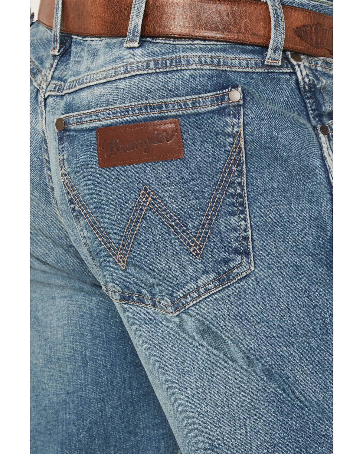 Image #4 - Wrangler Retro Men's 88MWZ Medium Wash Slim Straight Stretch Denim Jeans, Medium Wash, hi-res