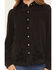 Image #3 - Lovestitch Women's Floral Embroidered Long Sleeve Button-Down Western Shirt, Black, hi-res