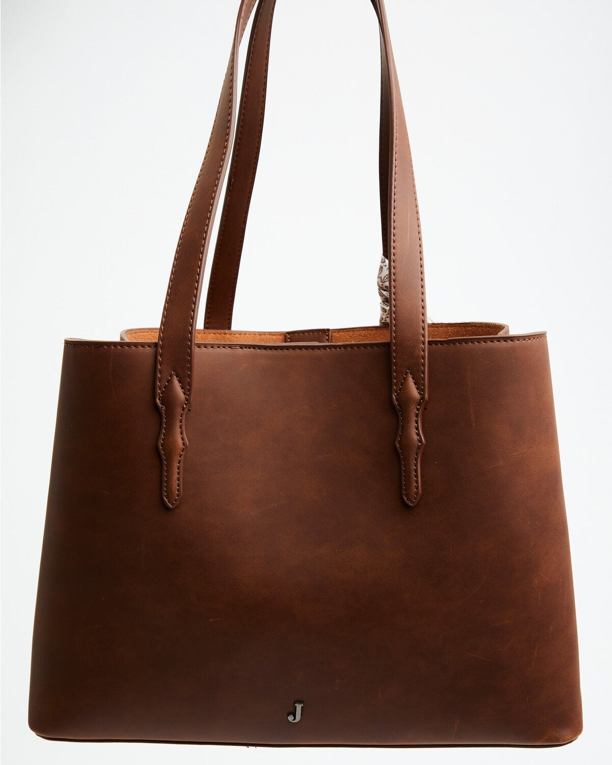 Justin Women's Signature Tote with Paisley Print Scarf - Country