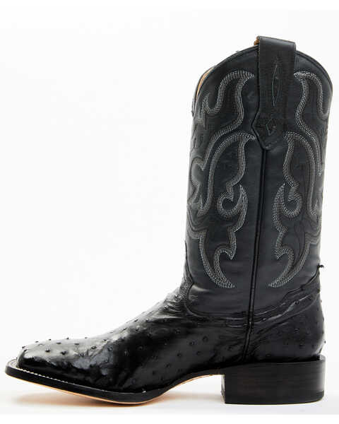 Image #3 - Cody James Men's Exotic Full Quill Ostrich Western Boots - Broad Square Toe , Black, hi-res
