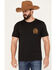 Image #1 - Brixton Men's Horseshoe Graphic Short Sleeve Tailored T-Shirt, Black, hi-res