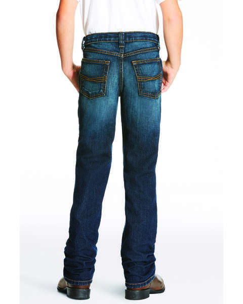 Image #2 -  Ariat Boys' B5 Durham Slim Straight Jeans , Indigo, hi-res