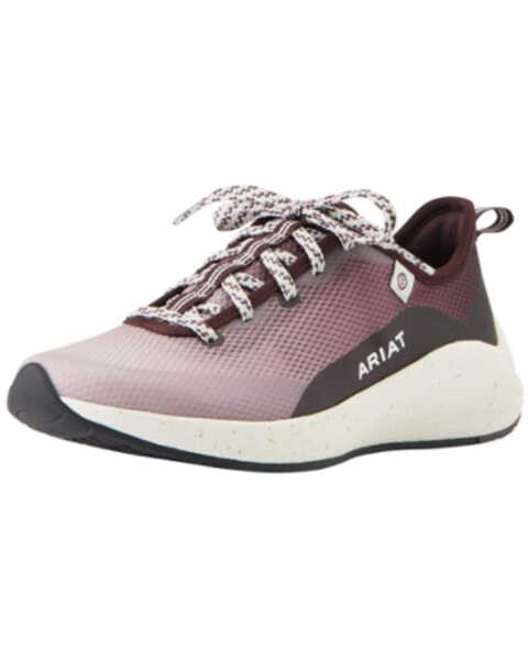 Image #1 - Ariat Women's Shiftrunner Lace-Up Soft Work Sneakers - Round Toe , Pink, hi-res