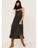 Image #1 - Cleo + Wolf Women's Tiered Relaxed Fit Midi Dress, Black, hi-res