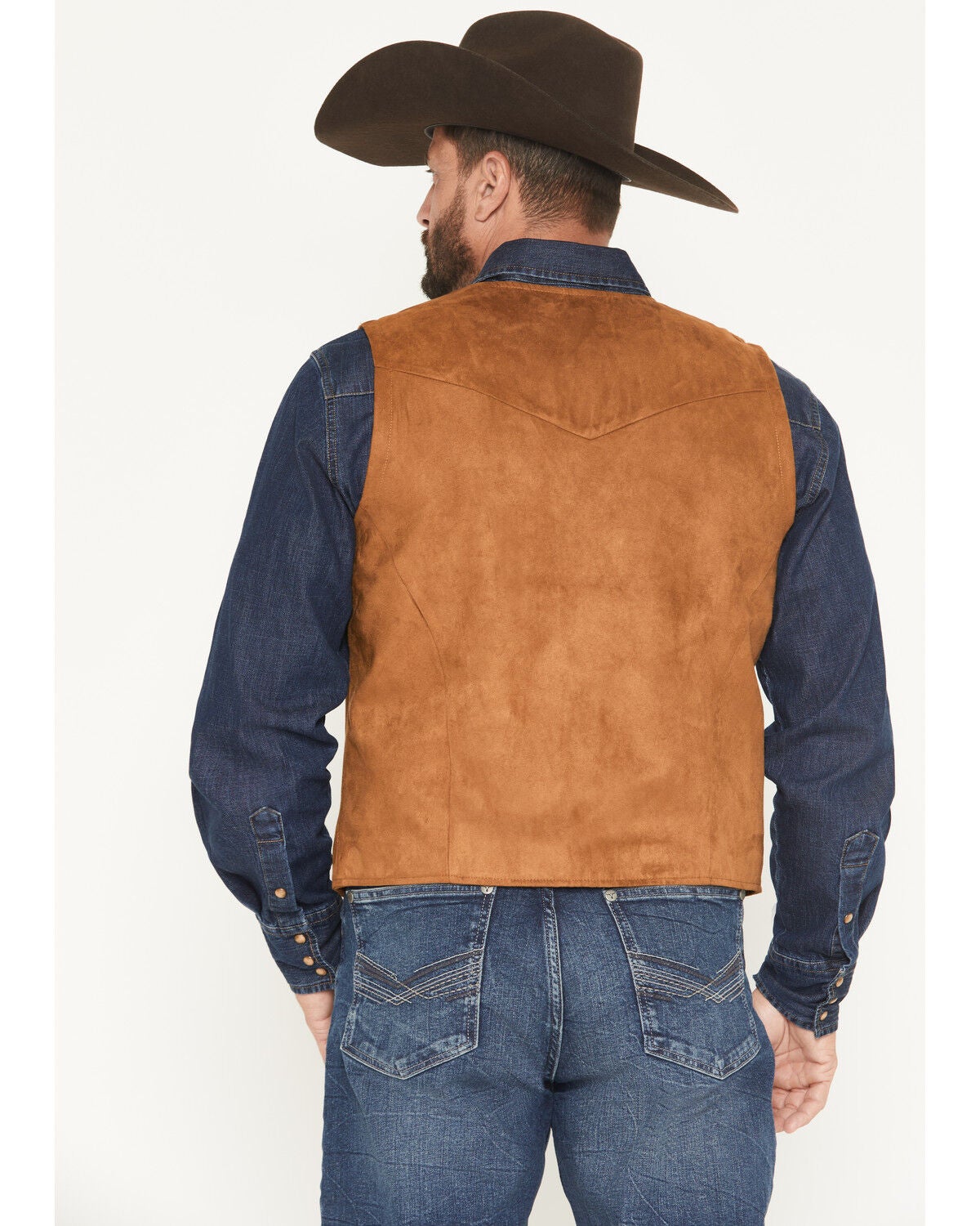 Image #4 - Cody James Men's Howard Faux Suede Button-Down Vest, Camel, hi-res