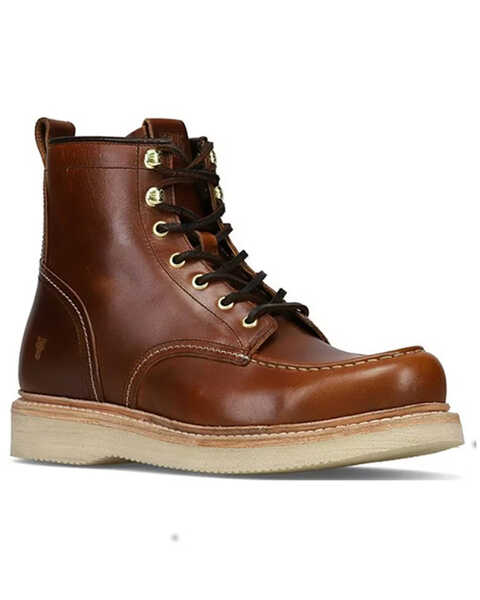 Frye Men's Hudson Moc Work Boots - Soft Toe , Brown, hi-res