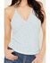 Image #3 - Wild Moss Women's Mesh Halter Tank Top, Blue, hi-res