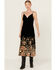 Image #1 - Beyond The Radar Women's Velour Printed Midi Dress, Black, hi-res