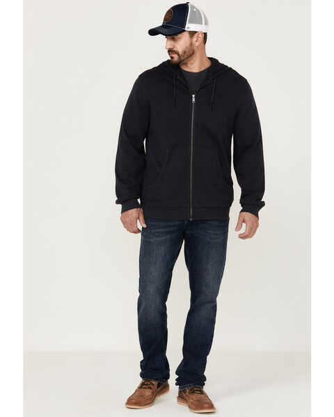 Image #2 - Brothers and Sons Men's Weathered French Terry Zip-Front Hooded Jacket, Charcoal, hi-res