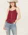 Image #2 - Idyllwind Women's Briarwick Jacquard Tank Top, Maroon, hi-res