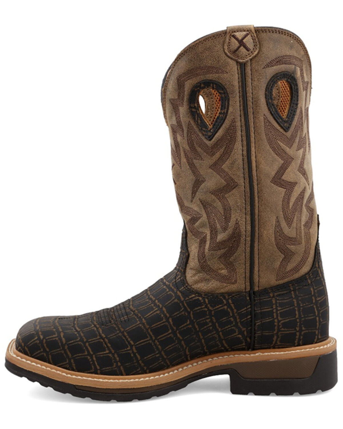 Image #3 - Twisted X Men's Lite Western Work Boots - Alloy Toe, Black, hi-res