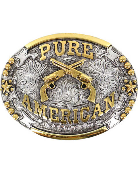 Image #1 - Cody James Men's Pure American Belt Buckle, Silver, hi-res