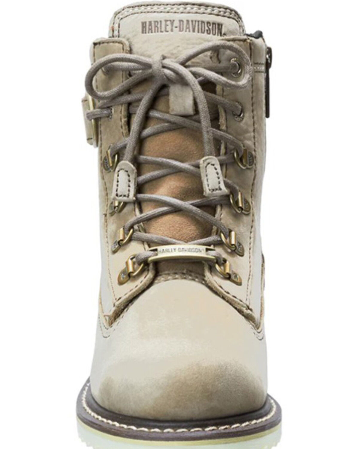 Image #4 - Harley Davidson Women's Marconi Moto Boots - Round Toe, Brown, hi-res