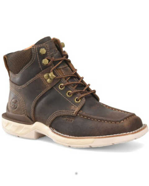 Image #1 - Double H Women's Spirit 4" Lace-Up Waterproof Work Boots - Composite Toe , Brown, hi-res