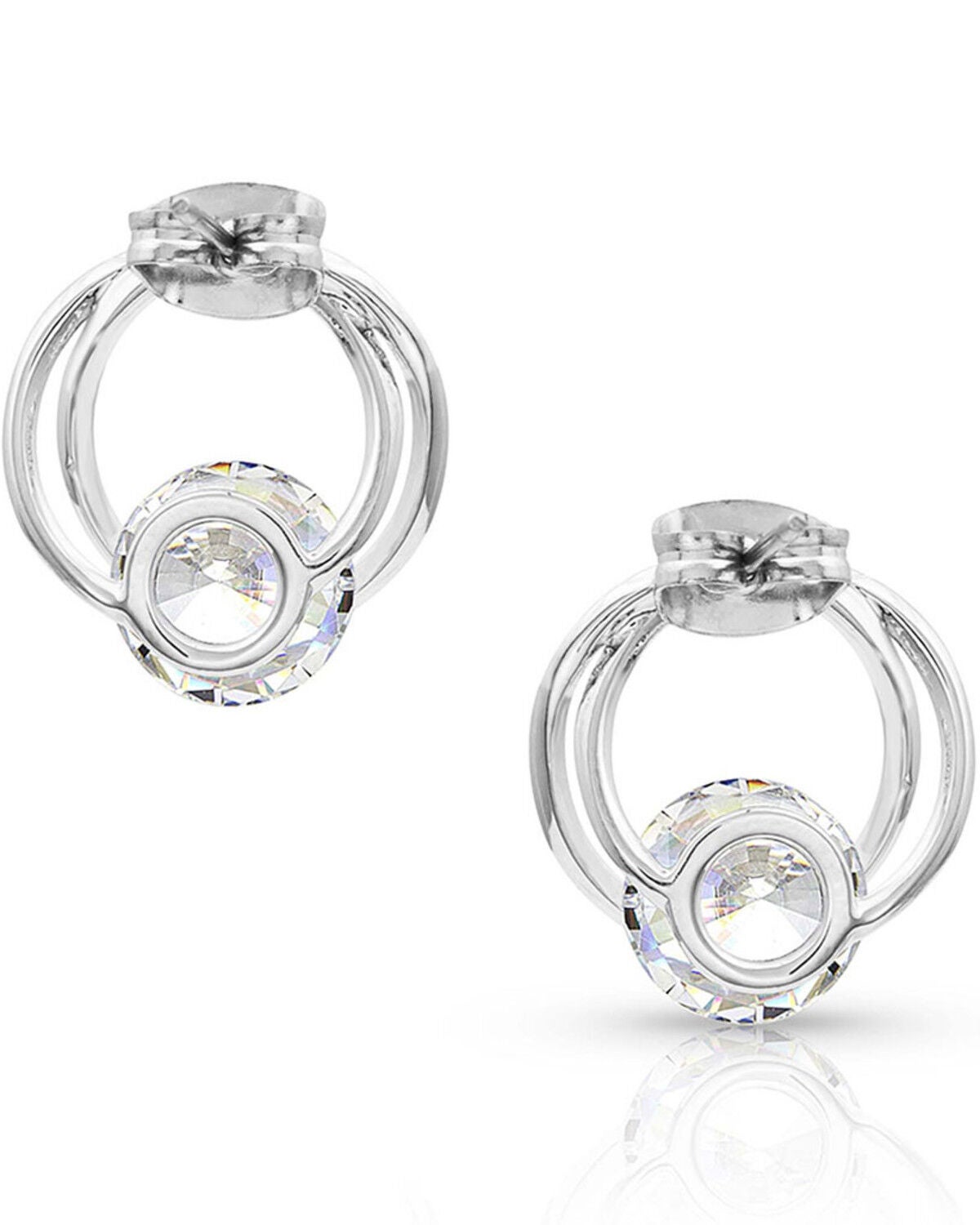 Image #2 - Montana Silversmiths Women's Twisting Hold Post Earrings, Silver, hi-res